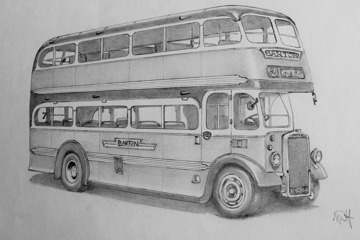 Раскраска «веселый английский автобус»