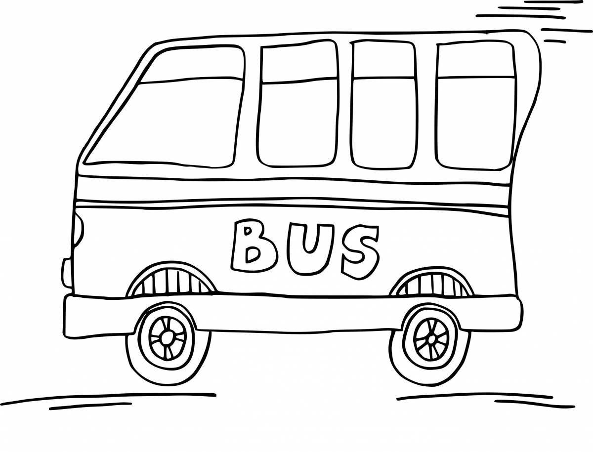 Coloring page festive english bus