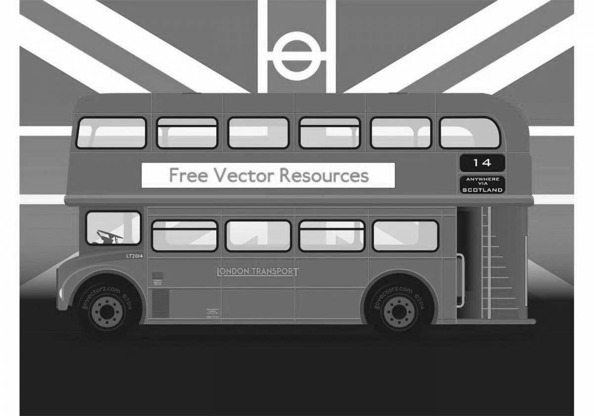 Раскраска creative english bus