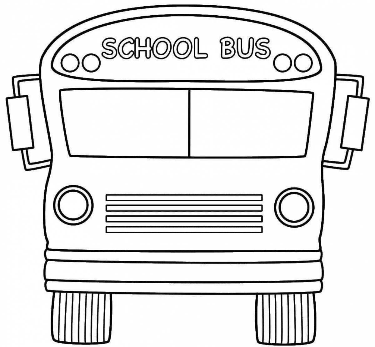 English bus coloring page