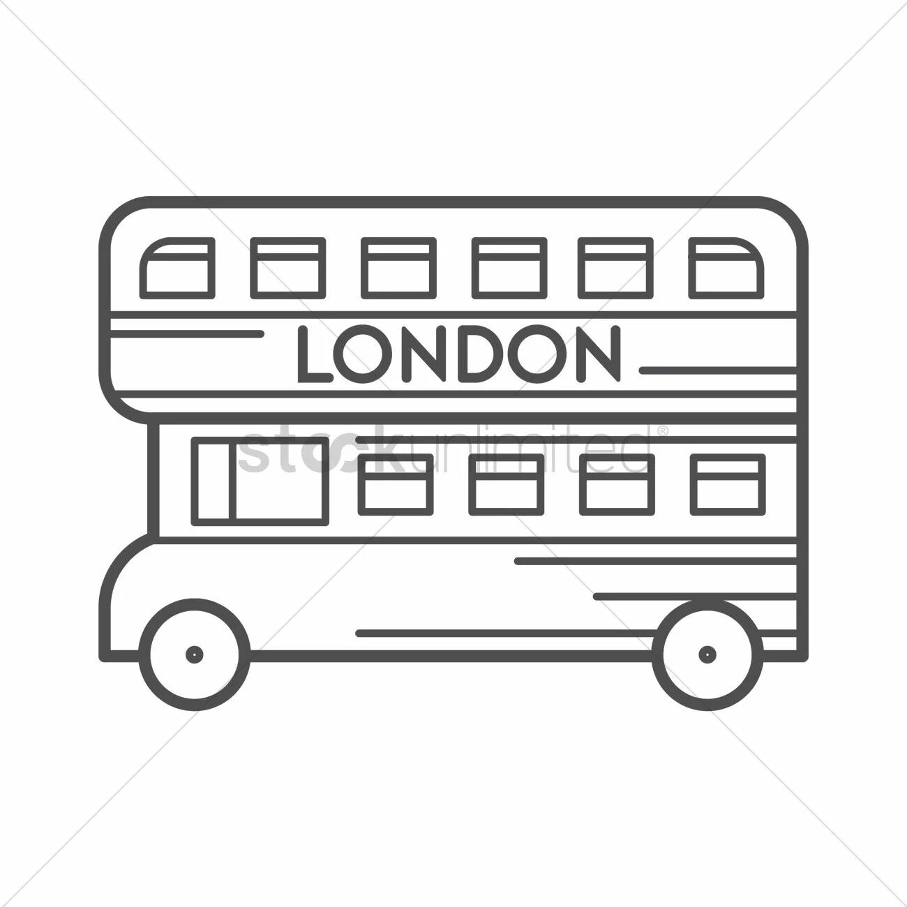 Color-luminous english bus coloring page