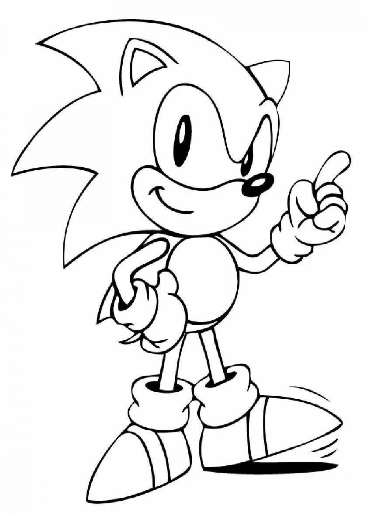 Charming baby sonic coloring book