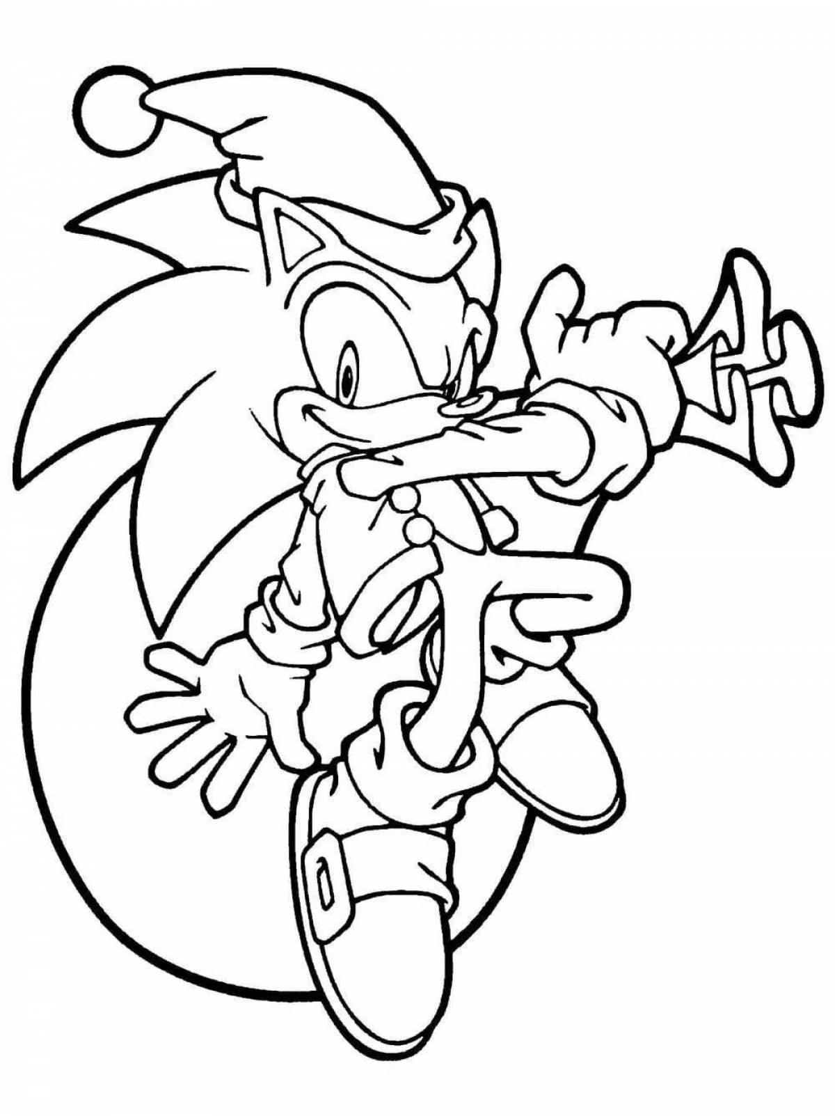 Sweet baby sonic coloring page