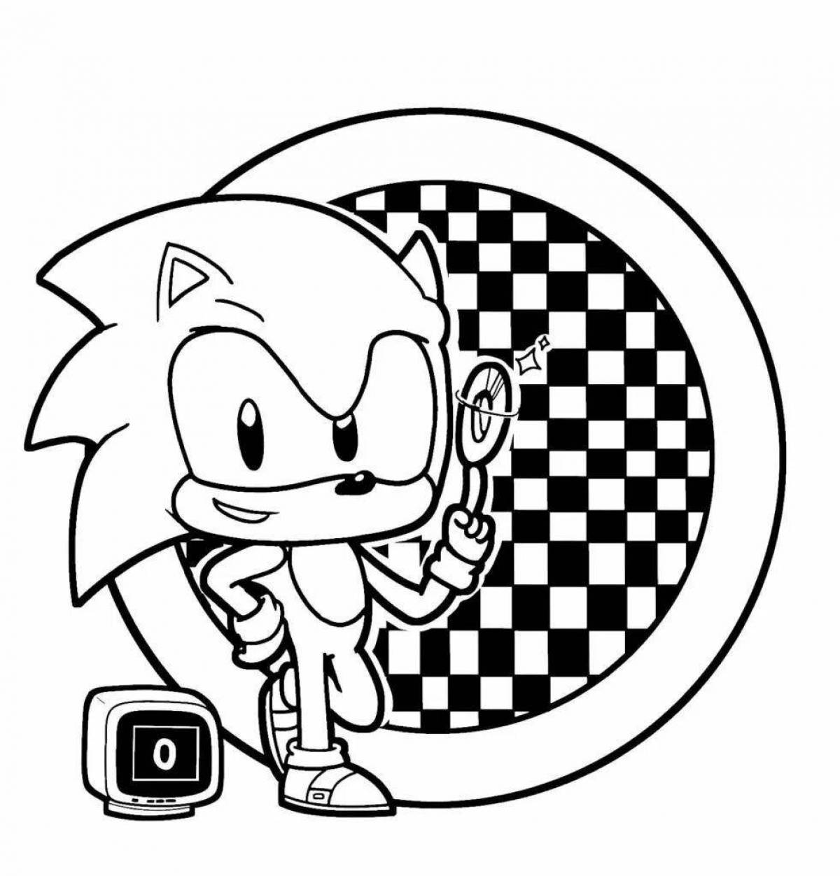 Coloring cute baby sonic