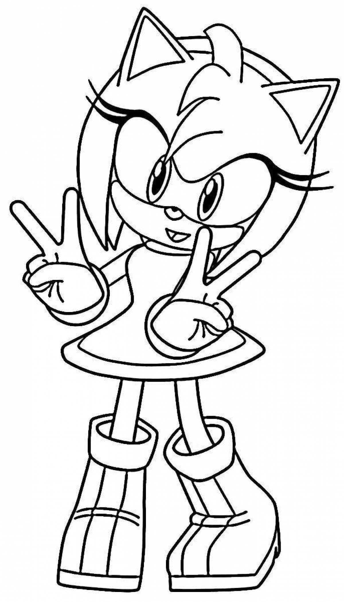 Funny coloring baby sonic
