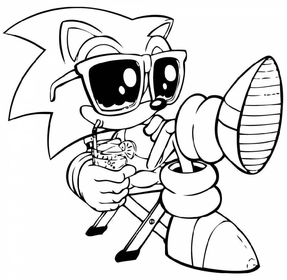 Fancy baby sonic coloring book