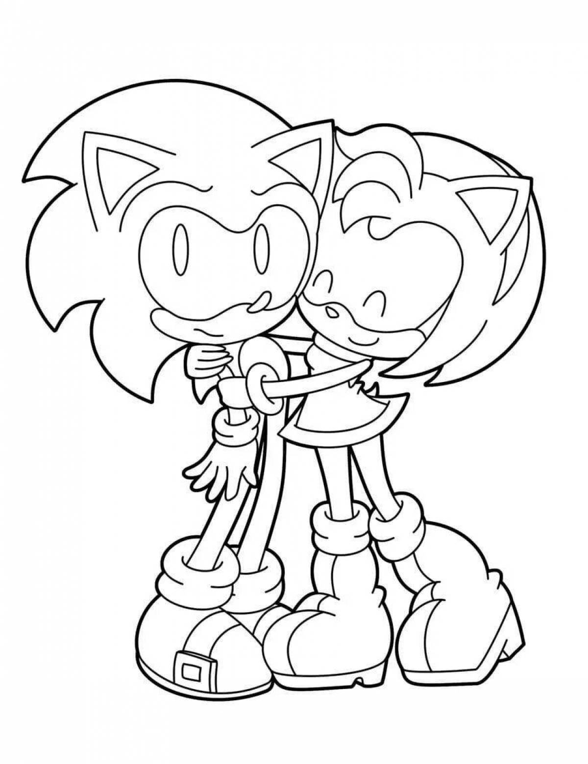 Animated baby sonic coloring page