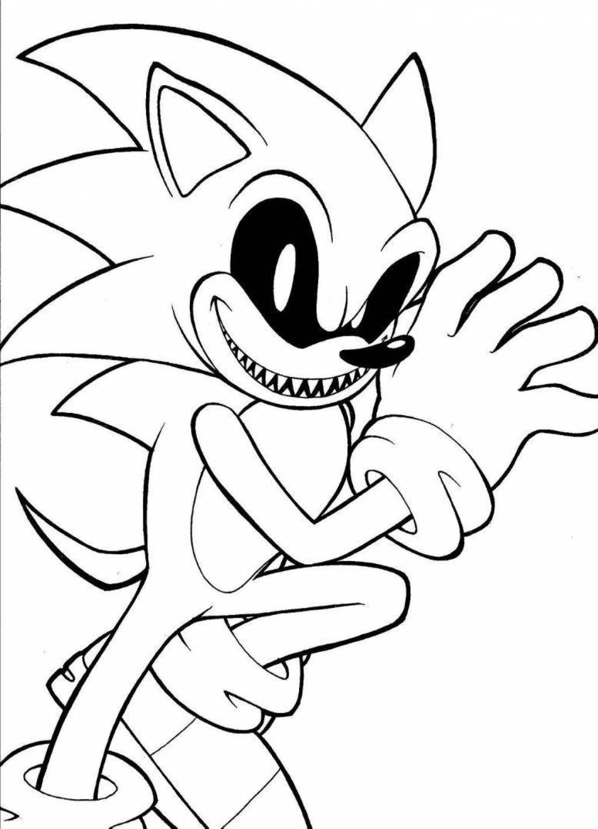 Sparkling baby sonic coloring page