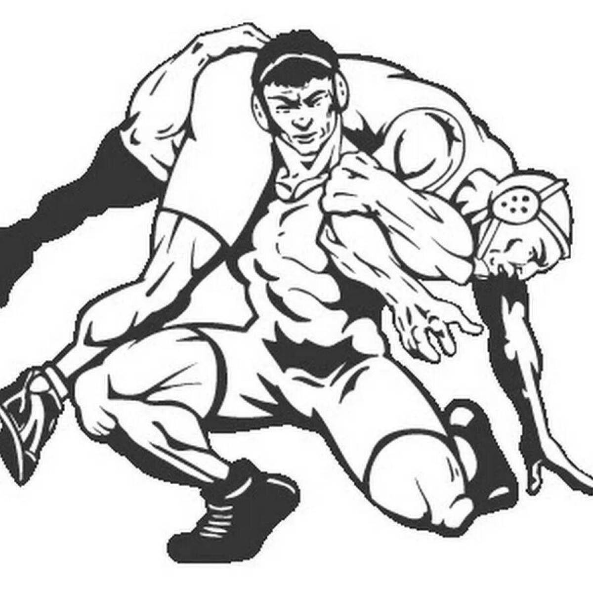 Coloring majestic wrestling