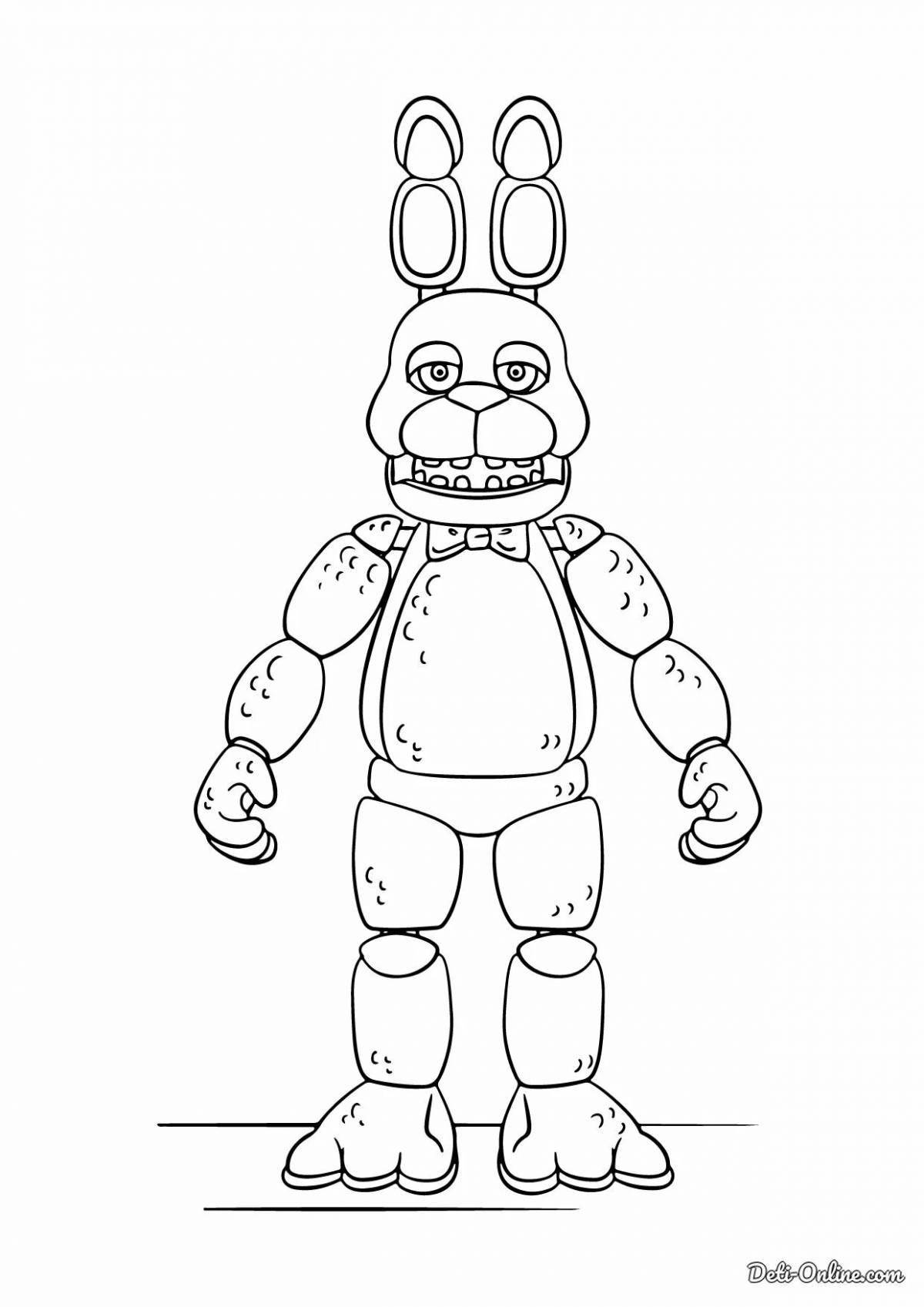 Radiant coloring page fredbear nightmare