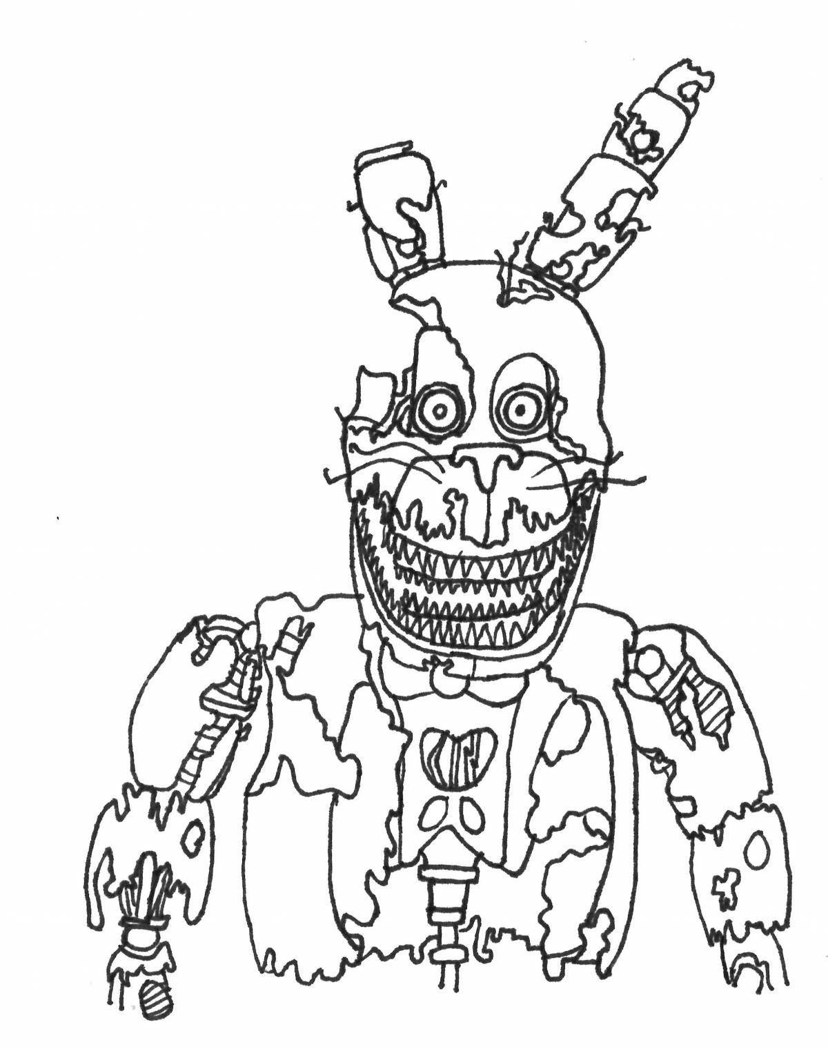 Mysterious coloring nightmare fredbear