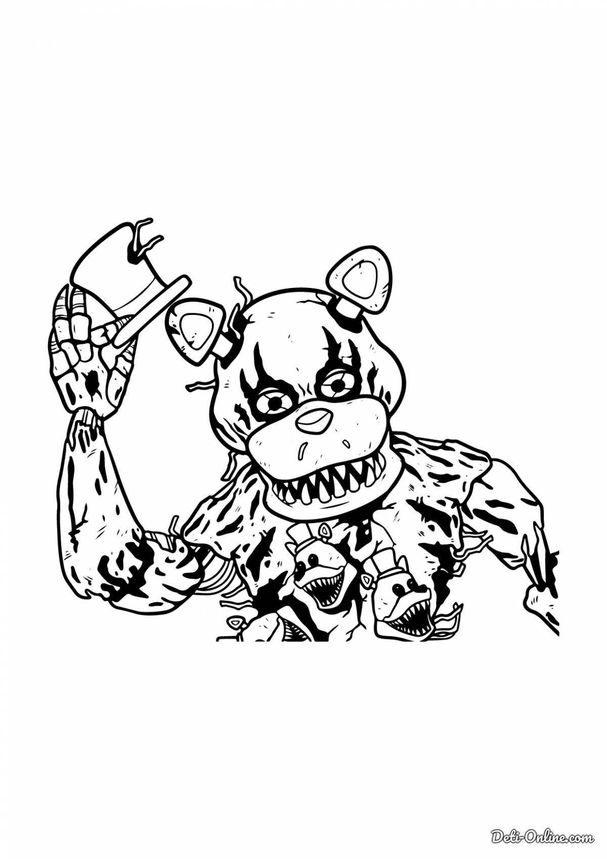 Exciting coloring nightmare fredbear