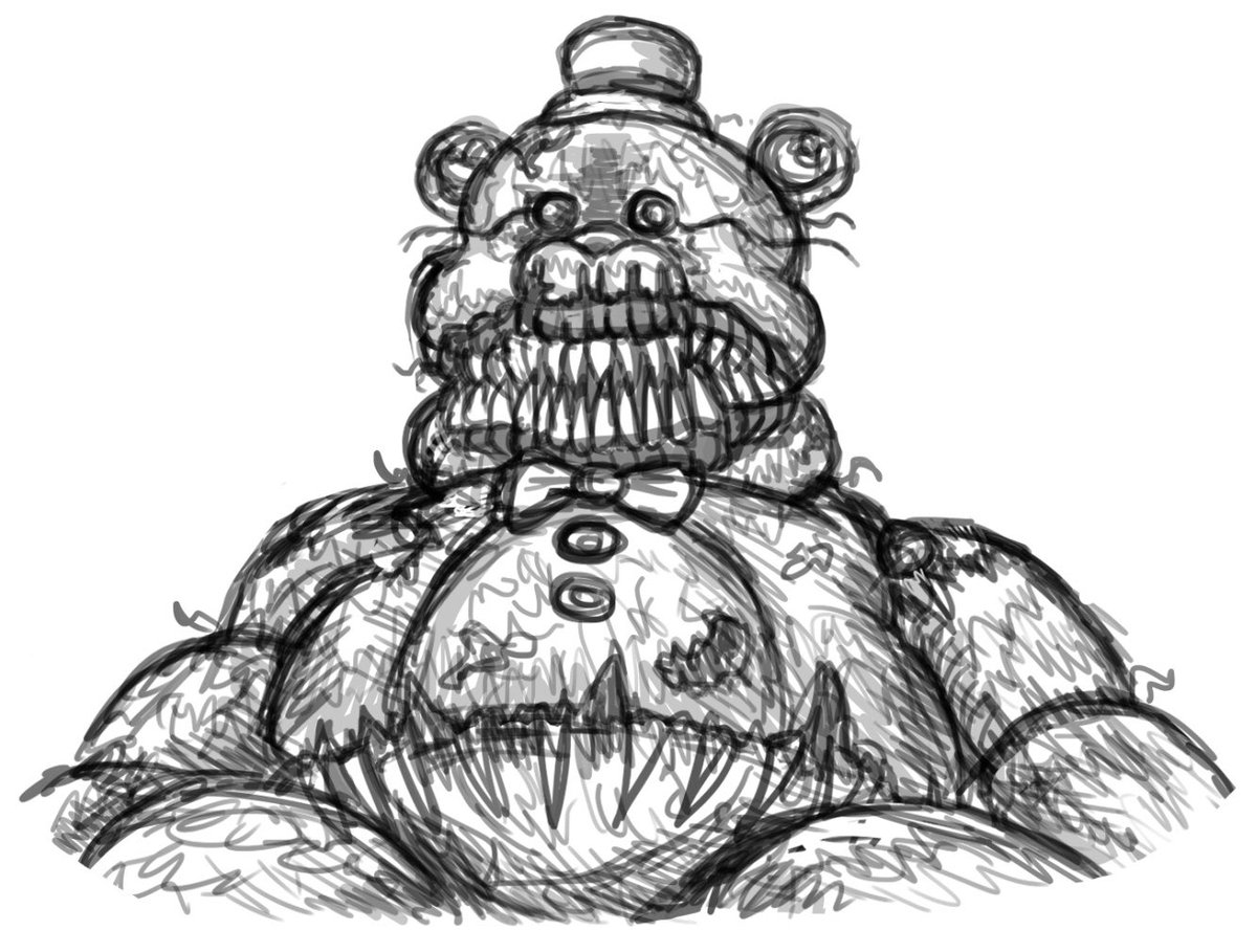 Fancy coloring nightmare fredbear