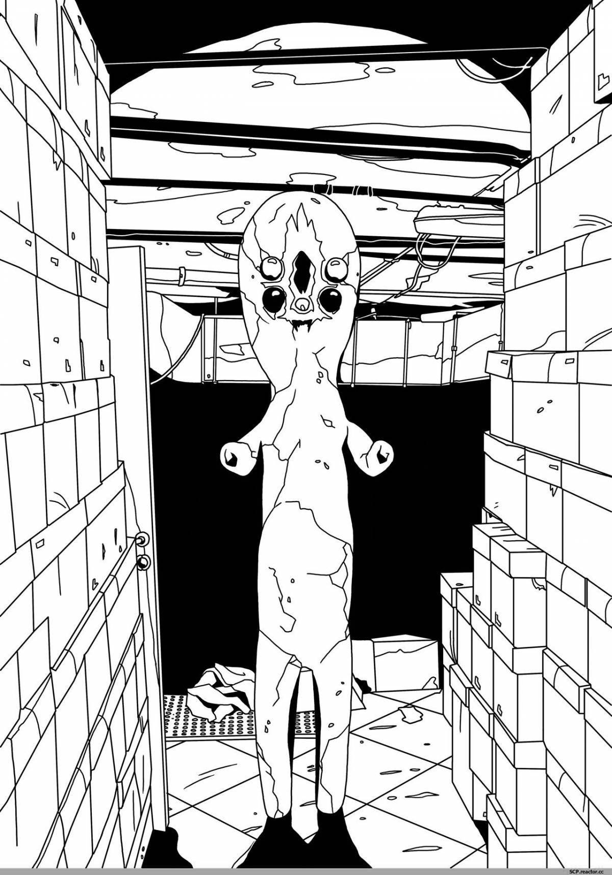 Scp art sculpture coloring page