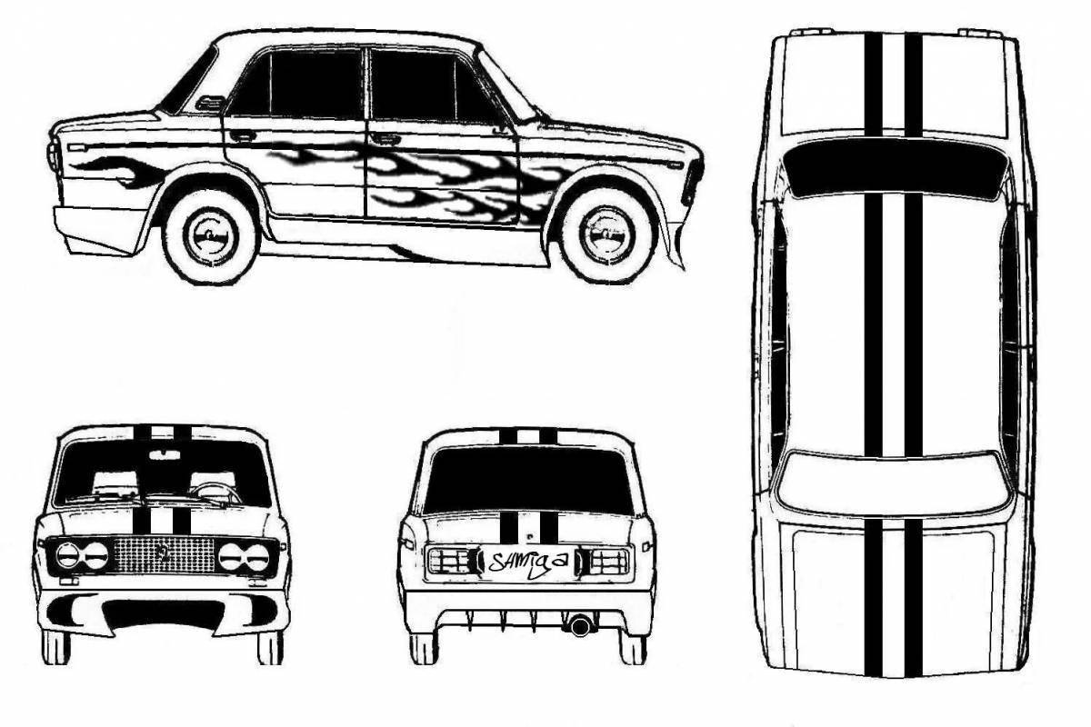Ваз 2106 картинки раскраски