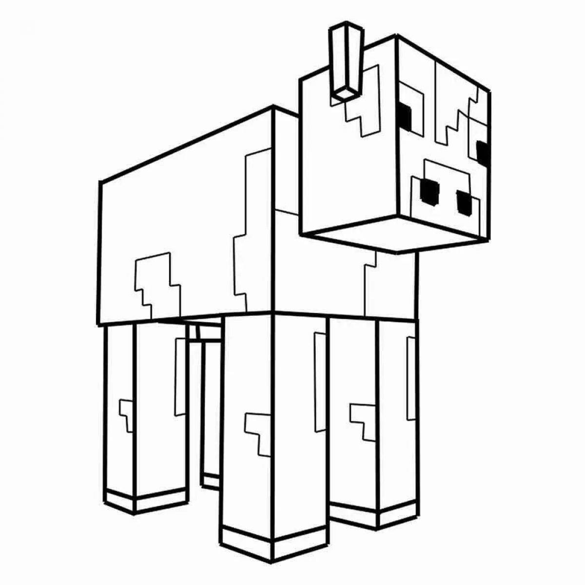 Рисунок майнкрафт раскраска