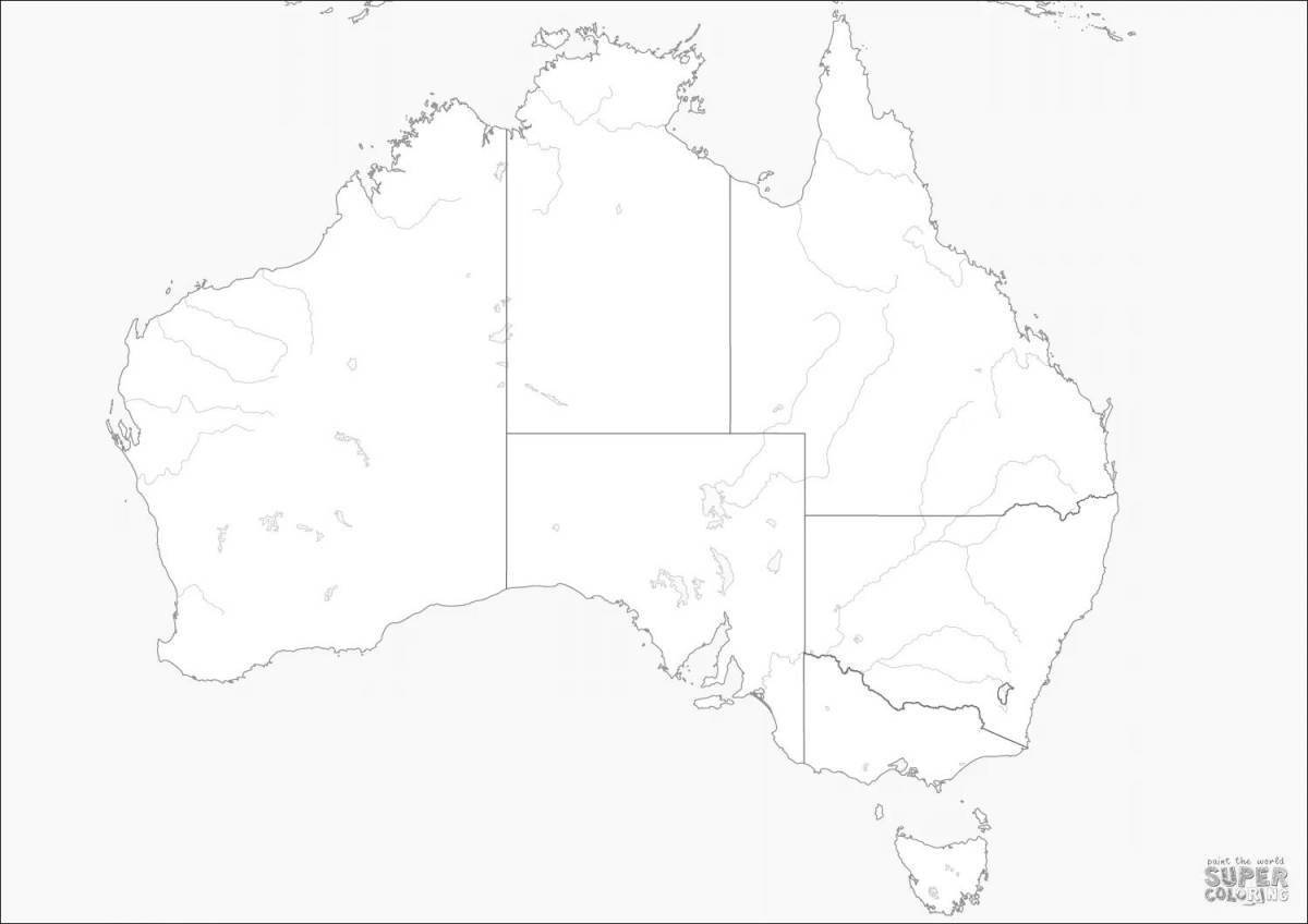 Рисунок материка австралия карандашом
