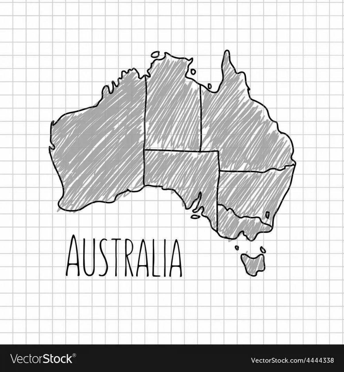 Австралия карандашом