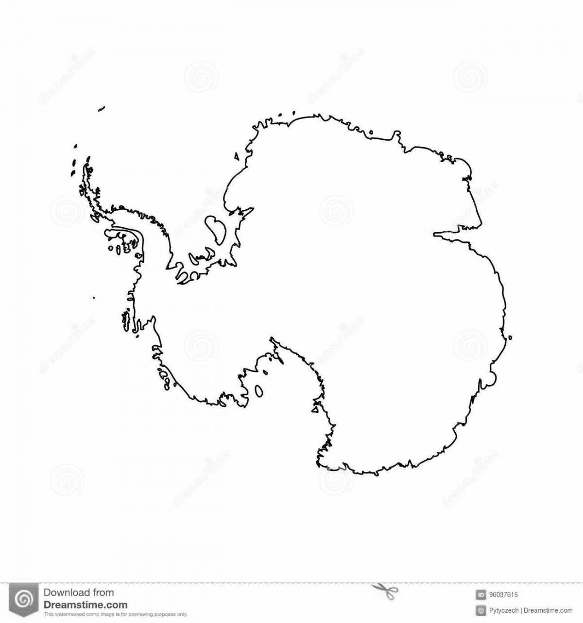 Антарктида контур на карте