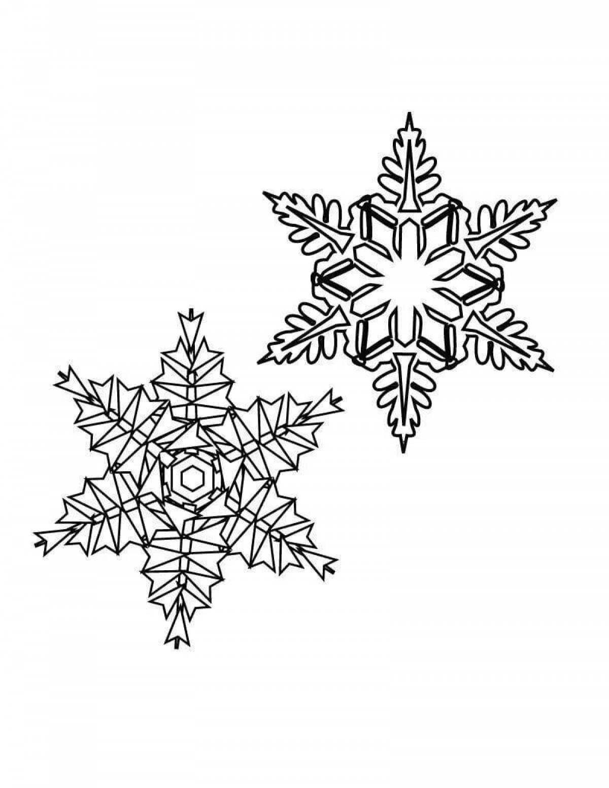 Gorgeous Christmas snowflake coloring page