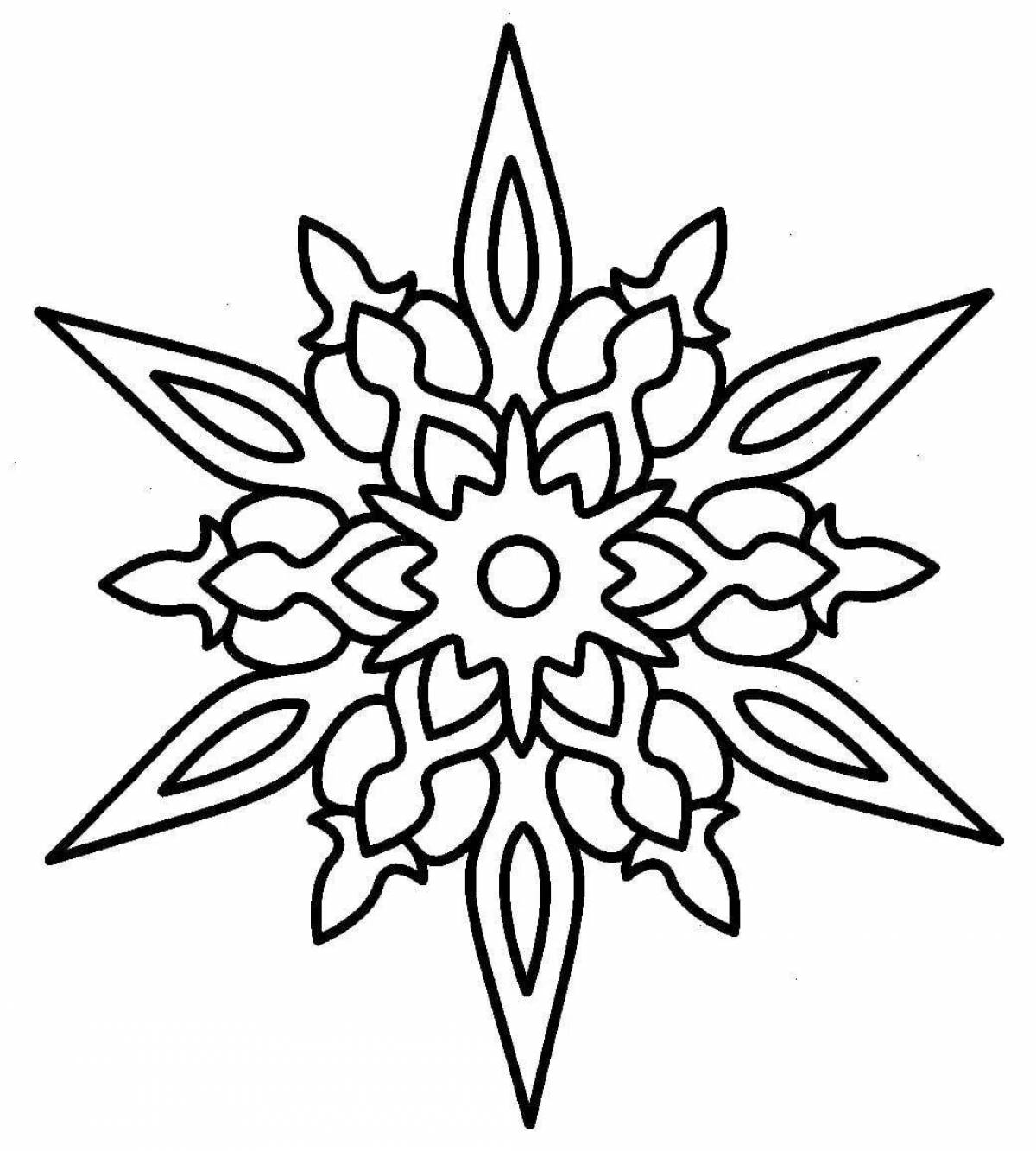 Dazzling Christmas snowflake coloring book