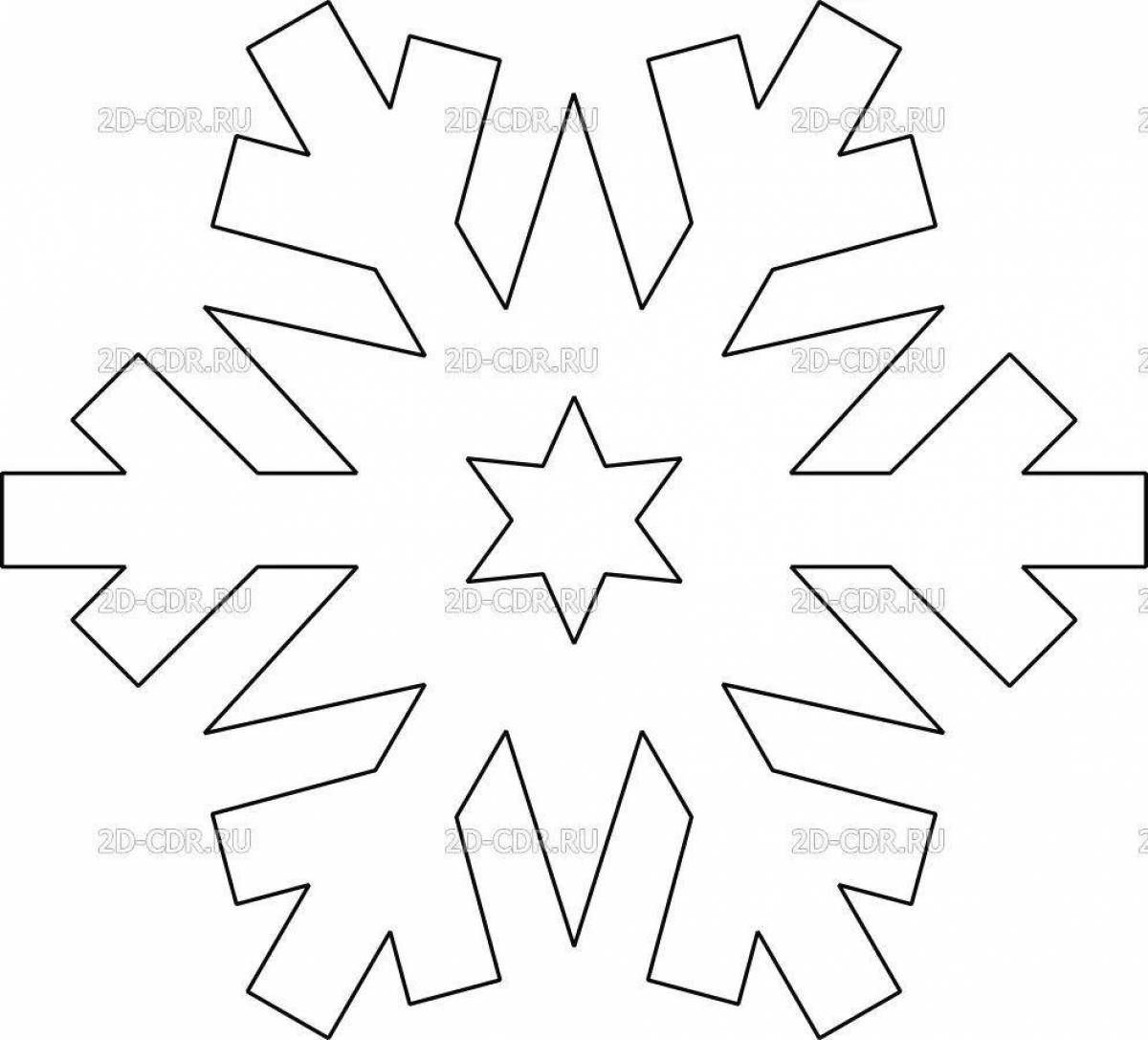 Elegant Christmas snowflake coloring book