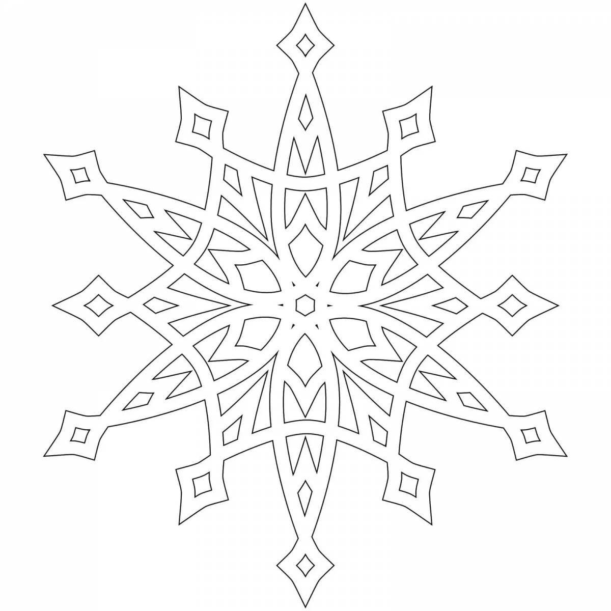 Gorgeous Christmas snowflake coloring book
