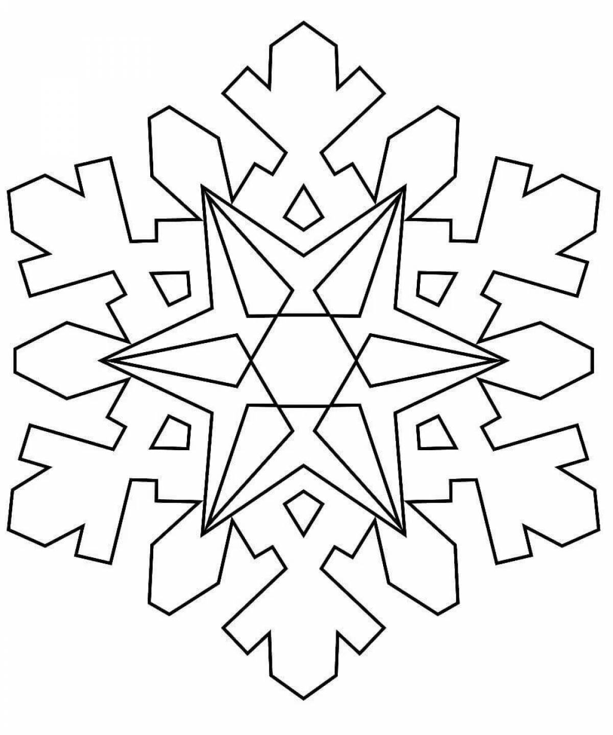 Fascinating Christmas snowflake coloring book