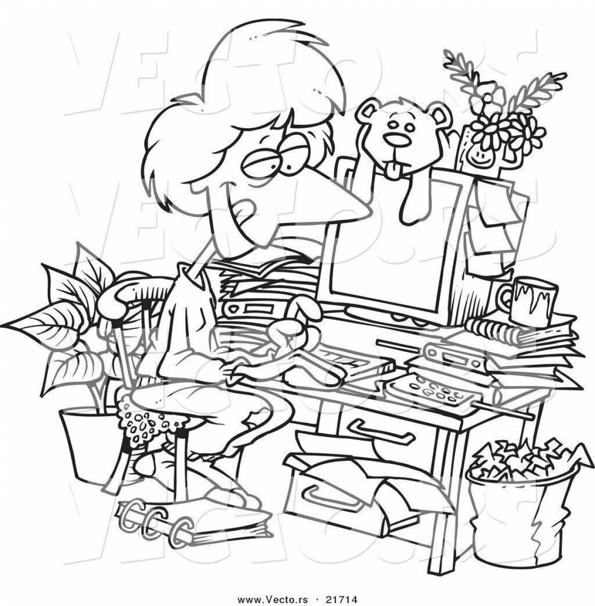 Bright accounting coloring book