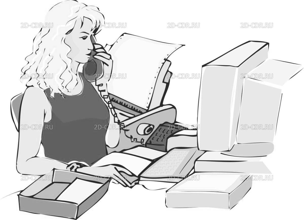 Charming accountant coloring book