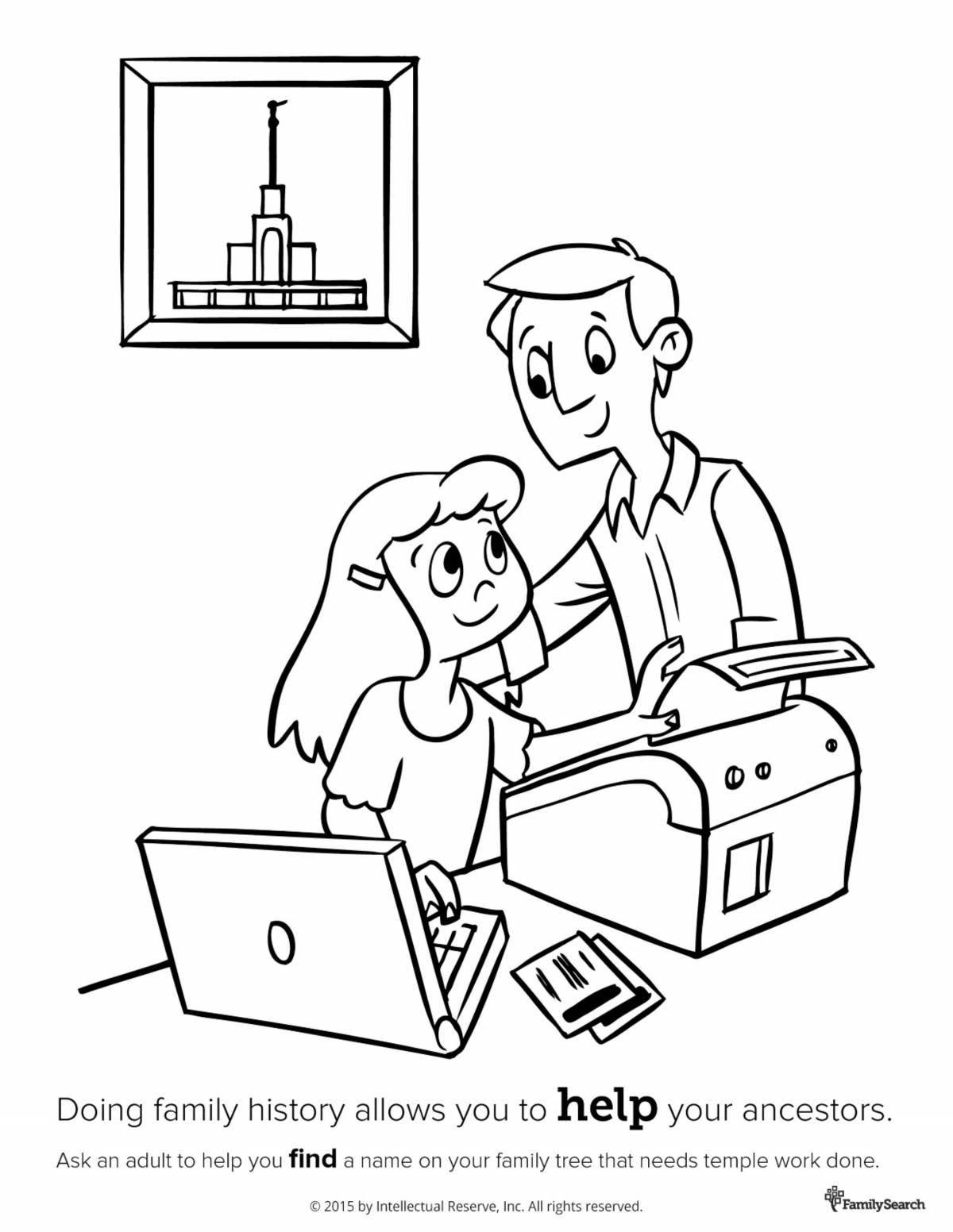 Coloring book charming accountant