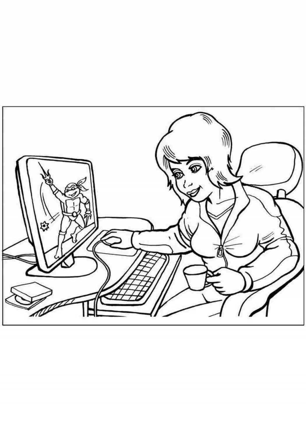 Cute accounting coloring book