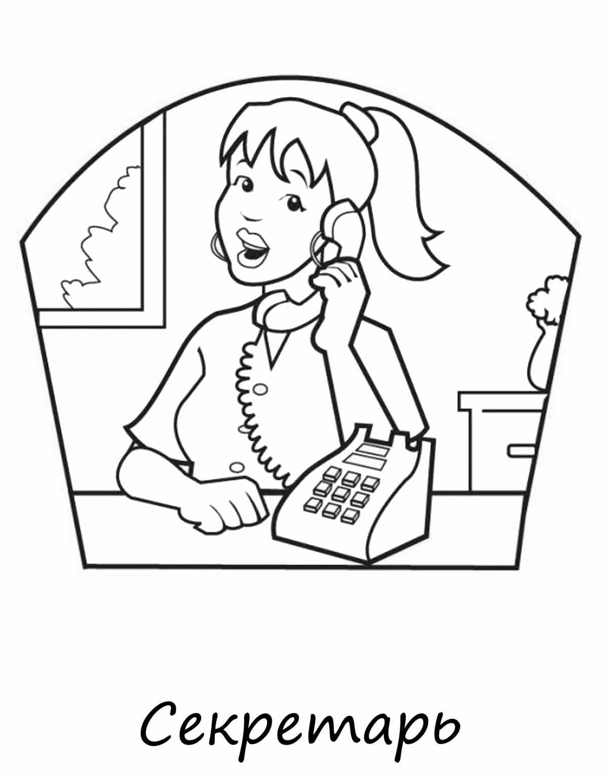Cute accountant coloring book