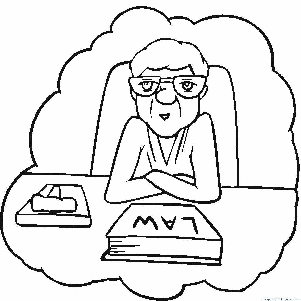 Coloring book wise accountant