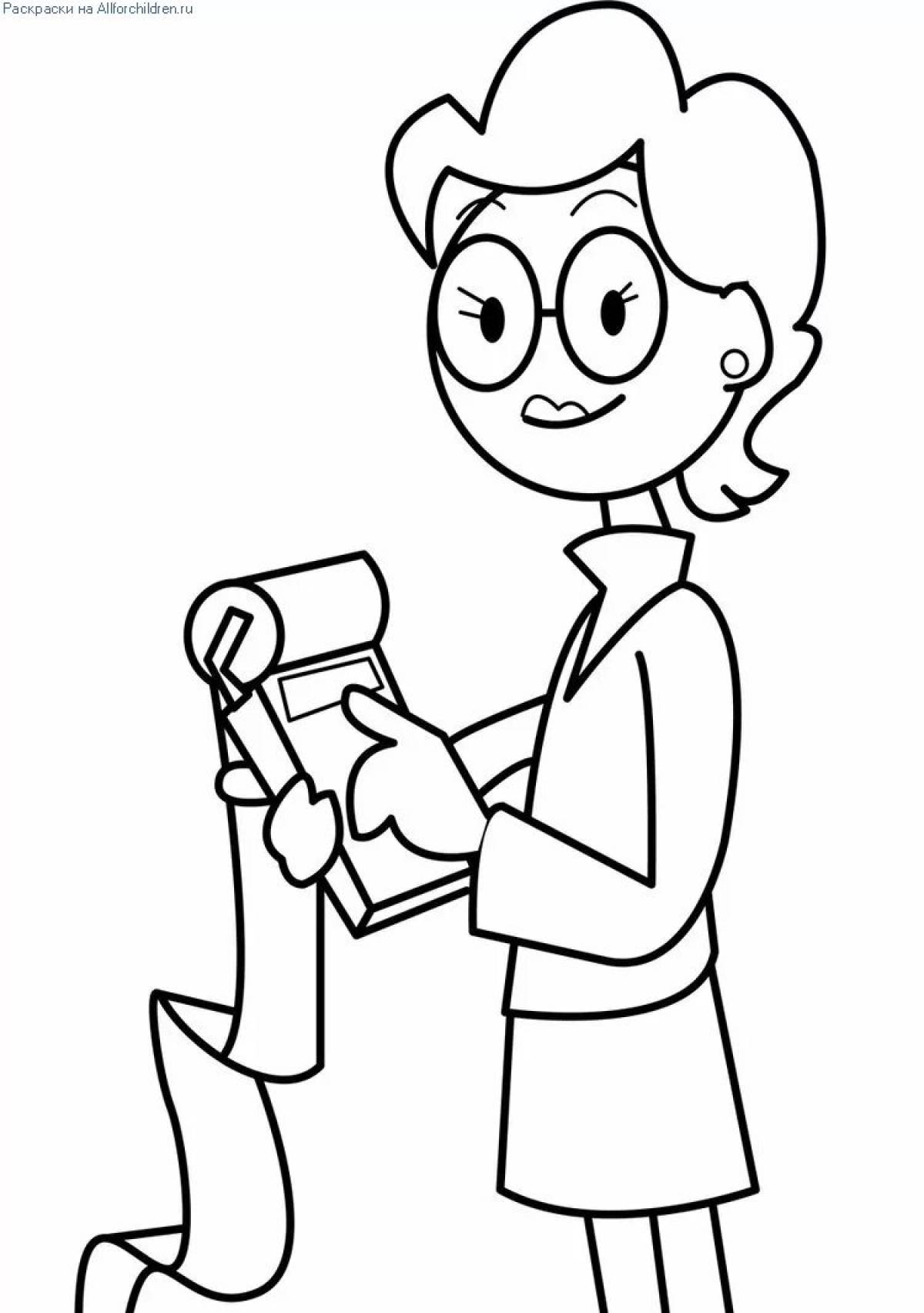 Coloring book knowledgeable accountant