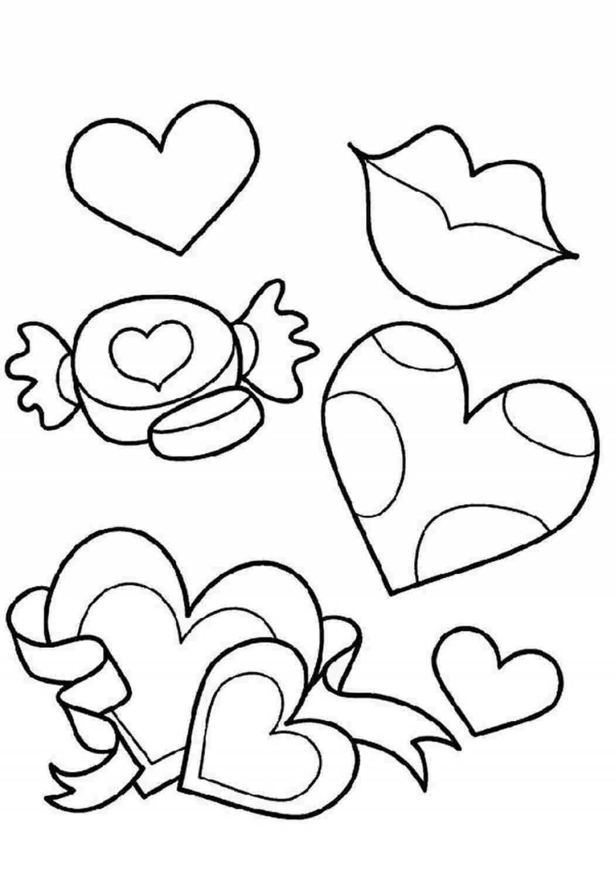 Great heart coloring card