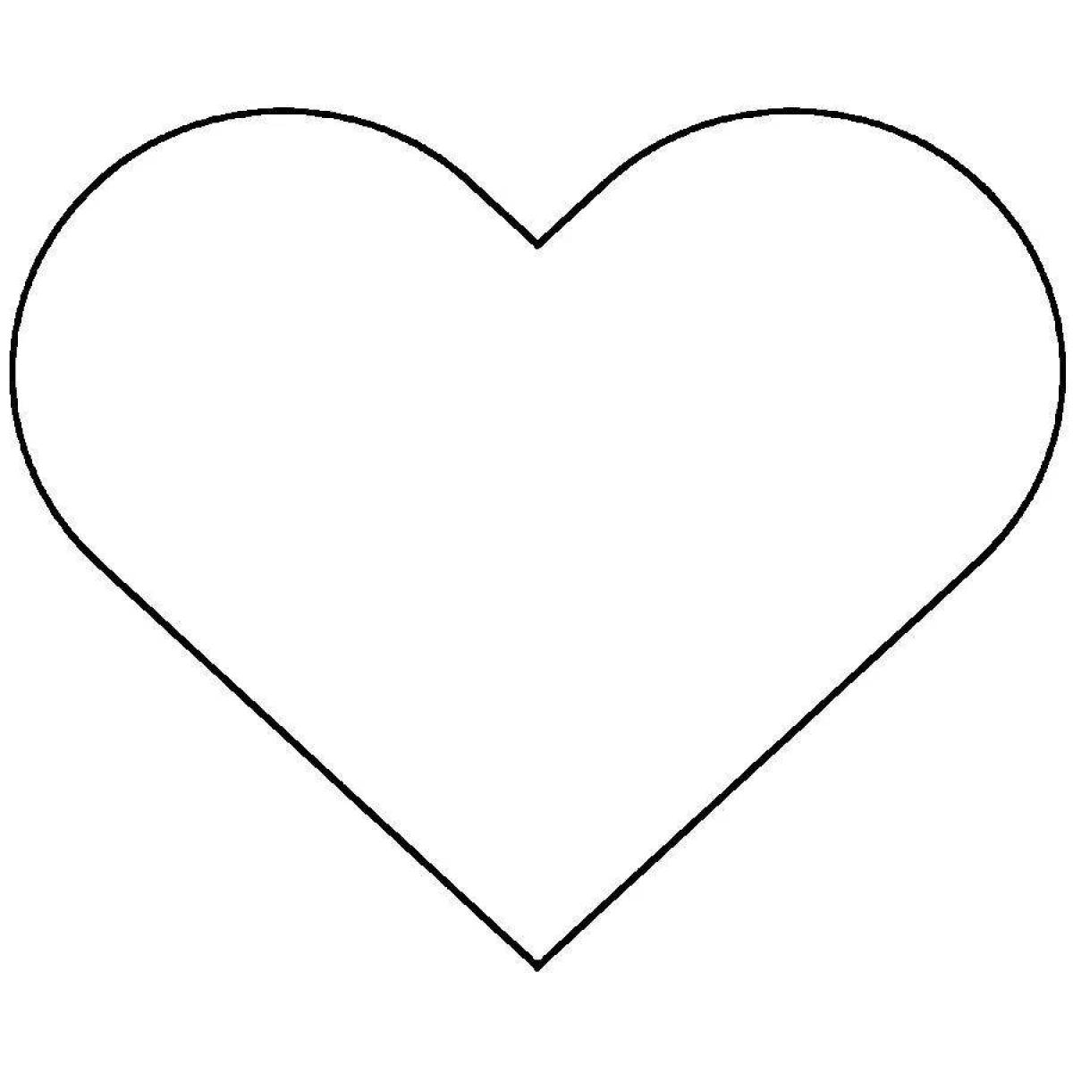 Coloring page charming card heart