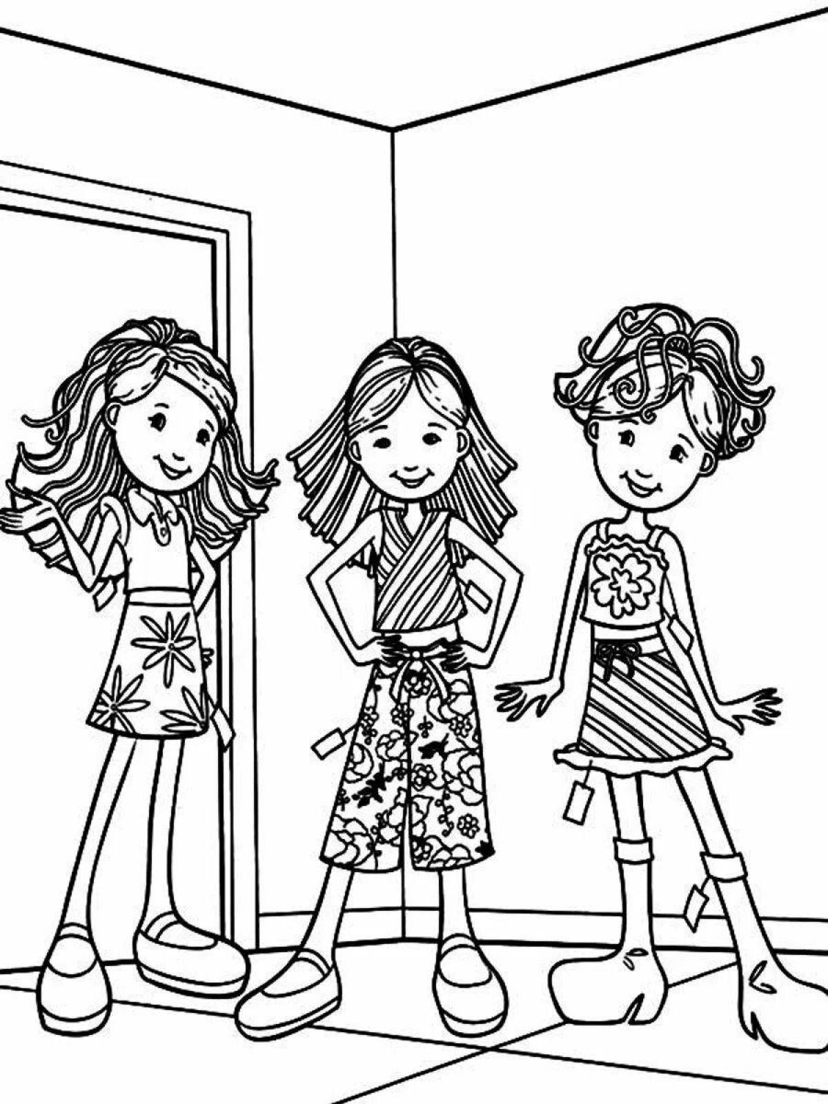 Coloring pages two sisters