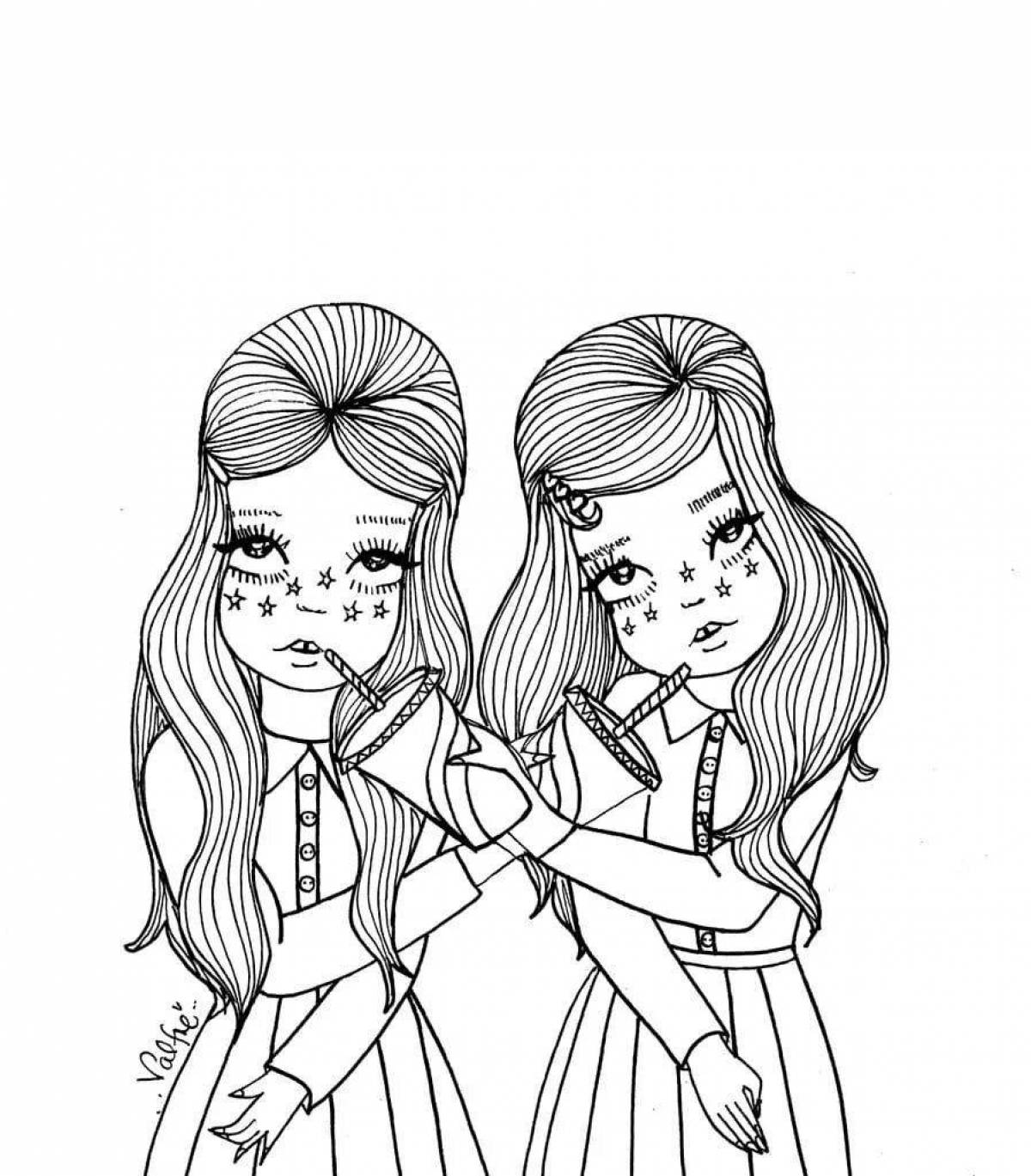 Sunny two sisters coloring book