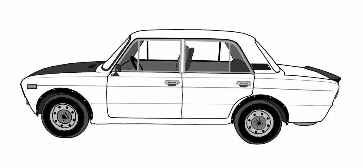 Coloring page fascinating cars lada