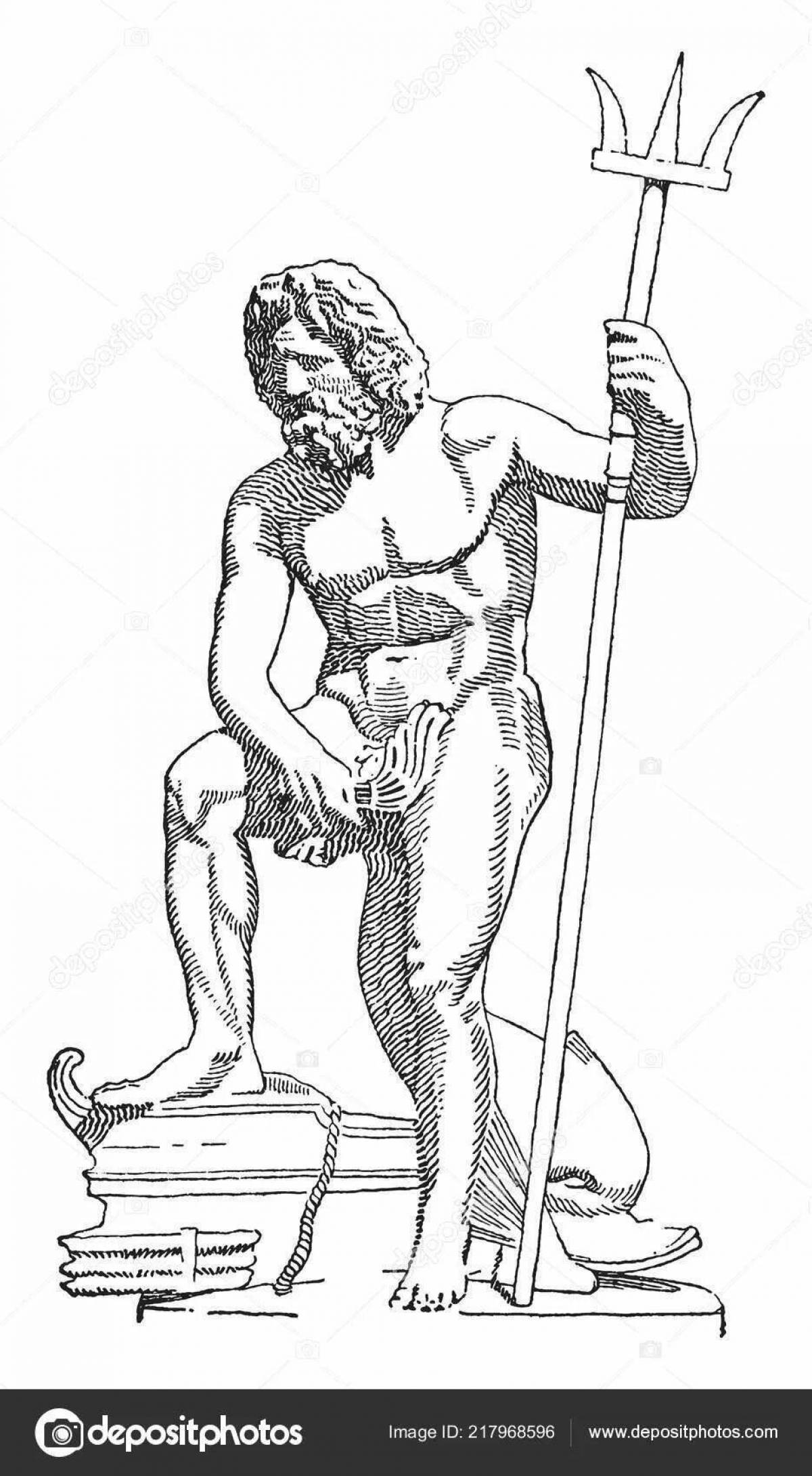 Рисунок бога древнего рима. Римский Бог Нептун. Гефест Бог древней Греции. Нептун Бог Рима. Посейдон Бог.