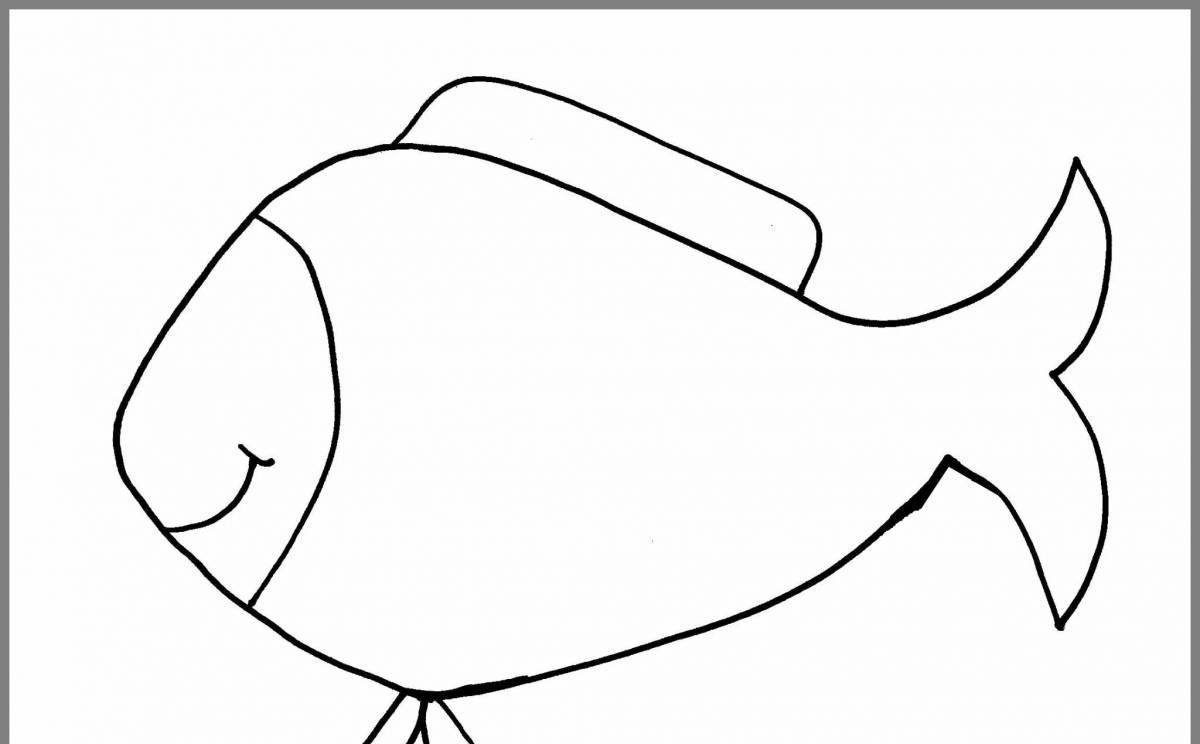 Detailed fish coloring page