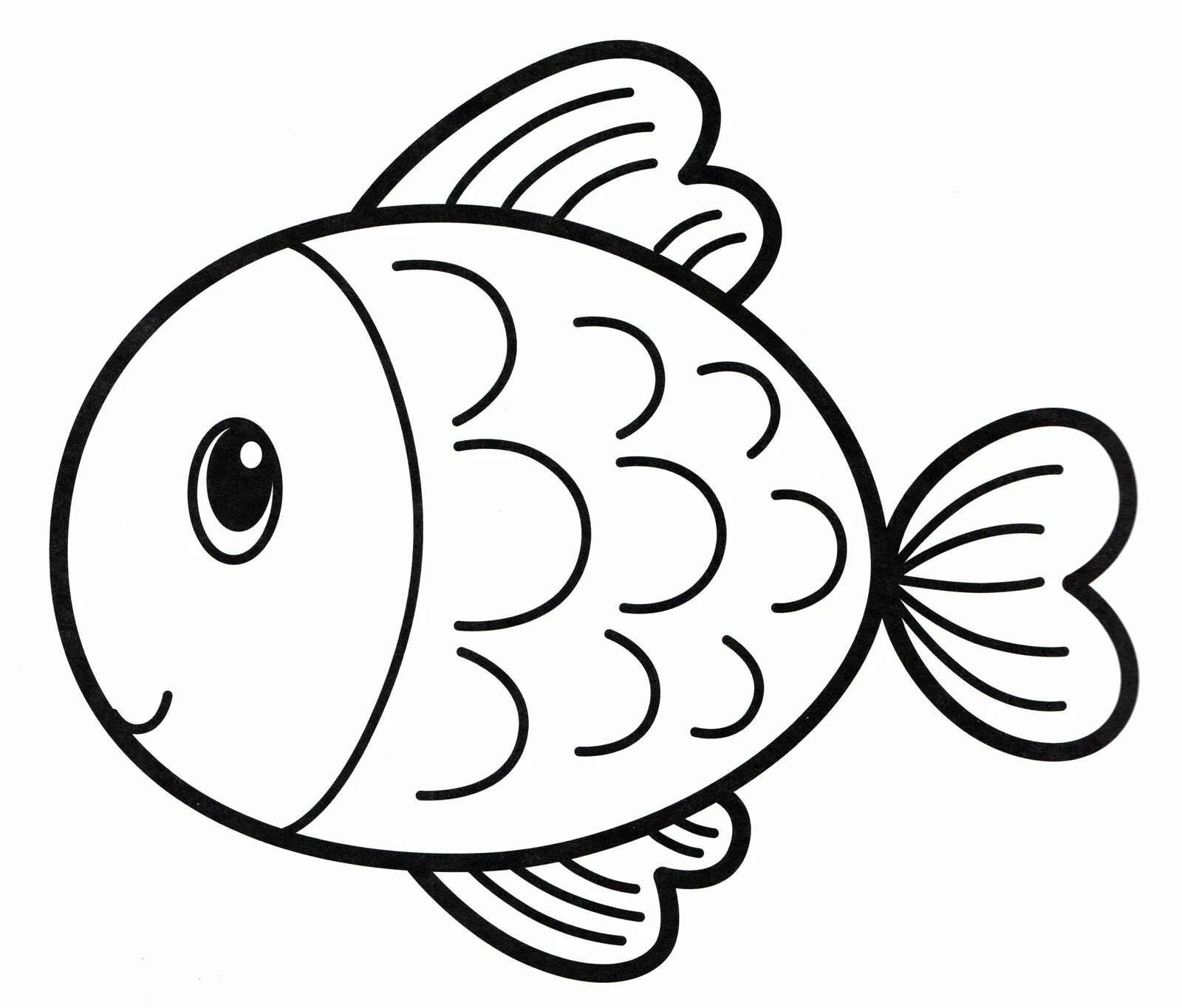 Soft fish coloring page