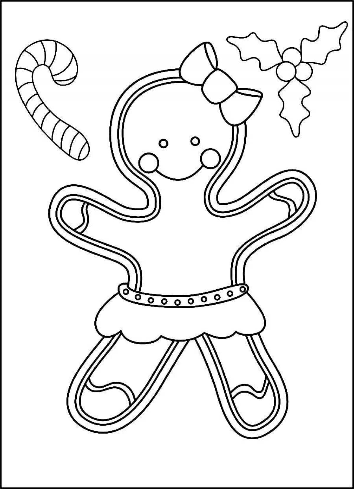 Coloring creative gingerbread man