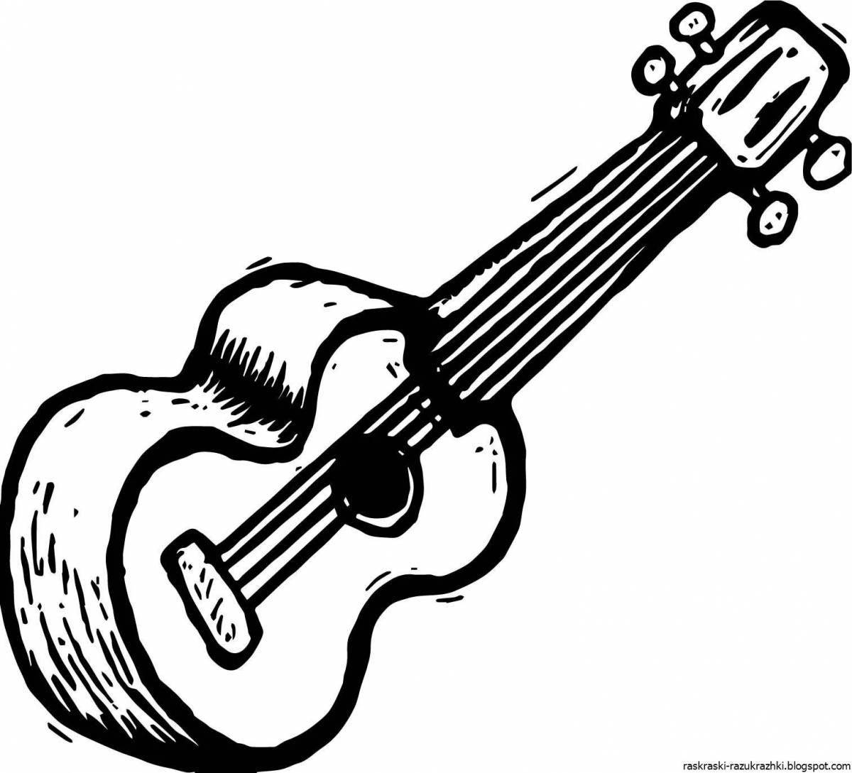 Photo Vibrant guitar coloring page