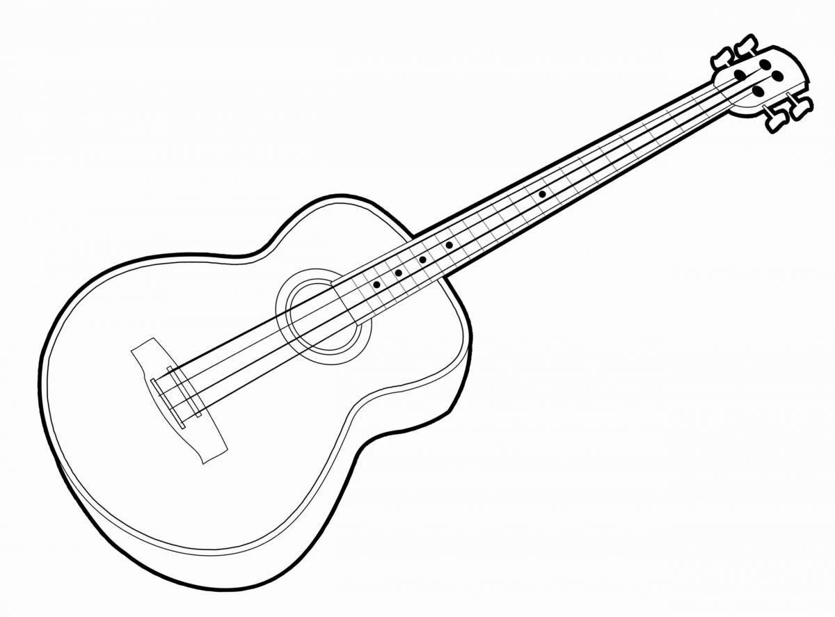 Coloring funny guitar