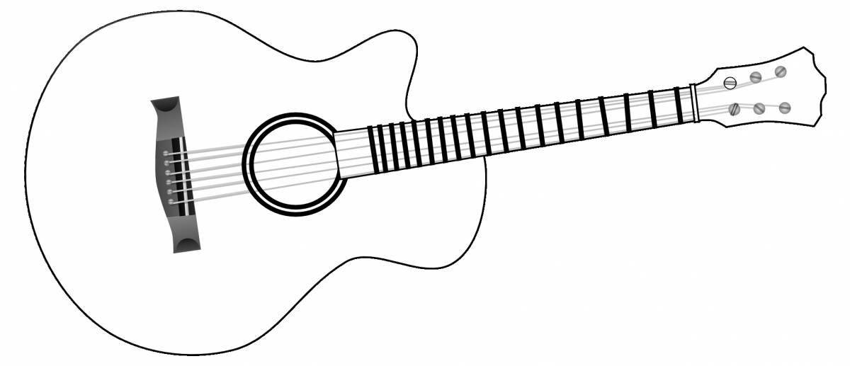 Happy guitar drawing