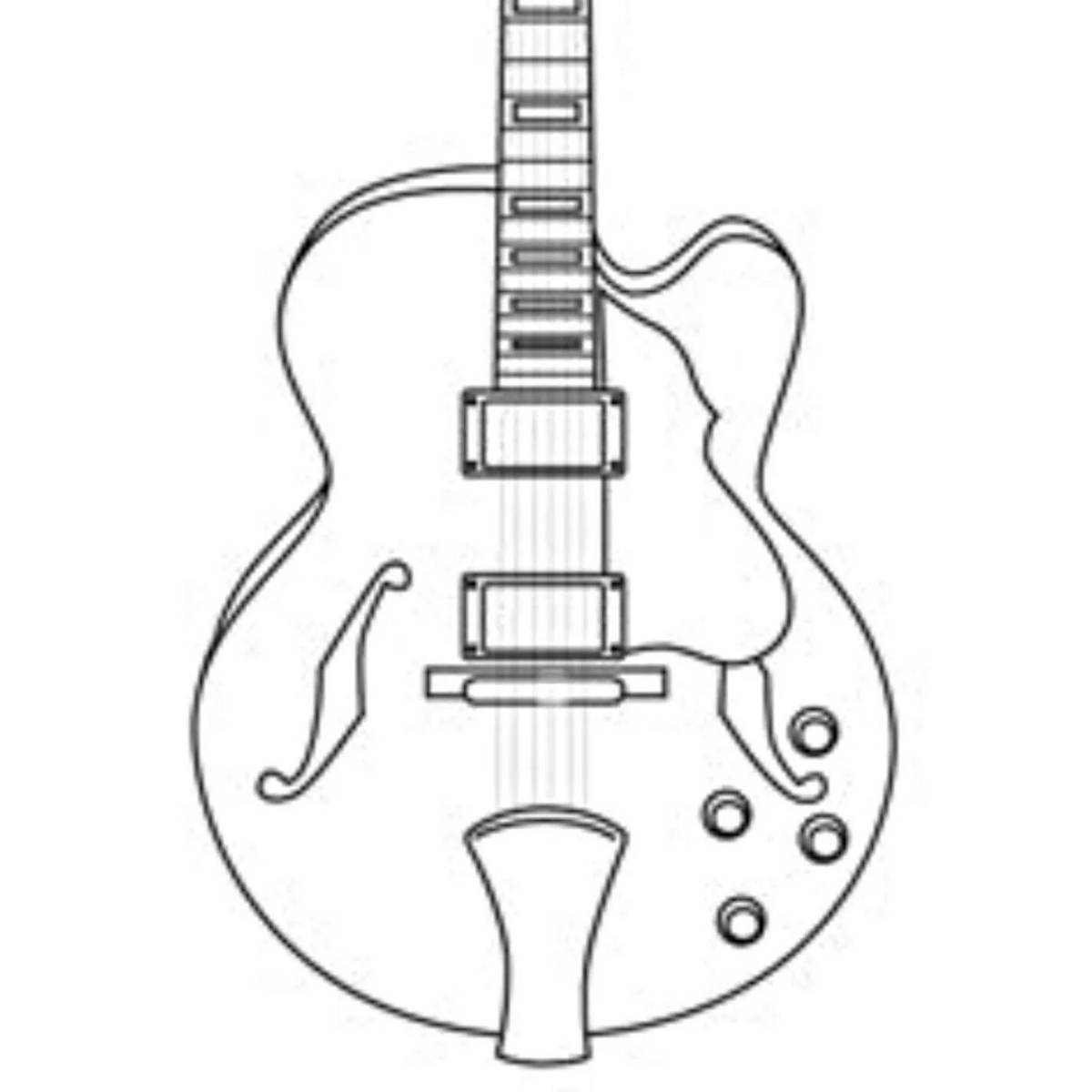 Детальный рисунок гитары
