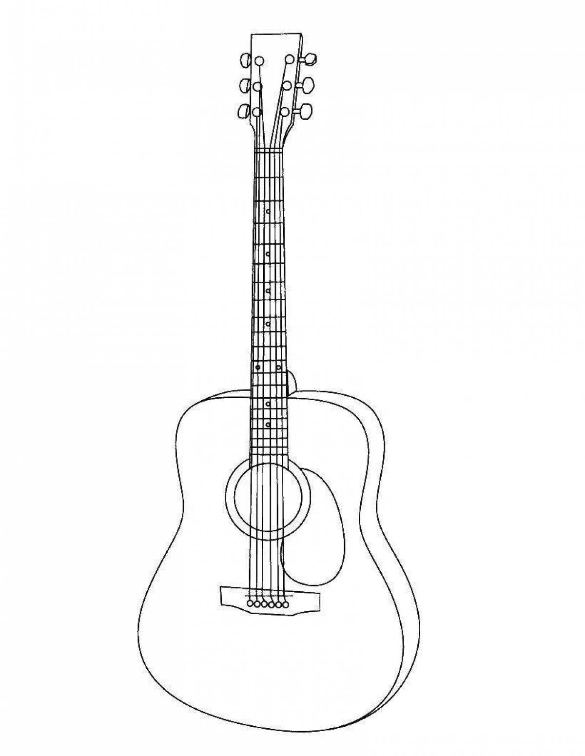 Intricate guitar drawing