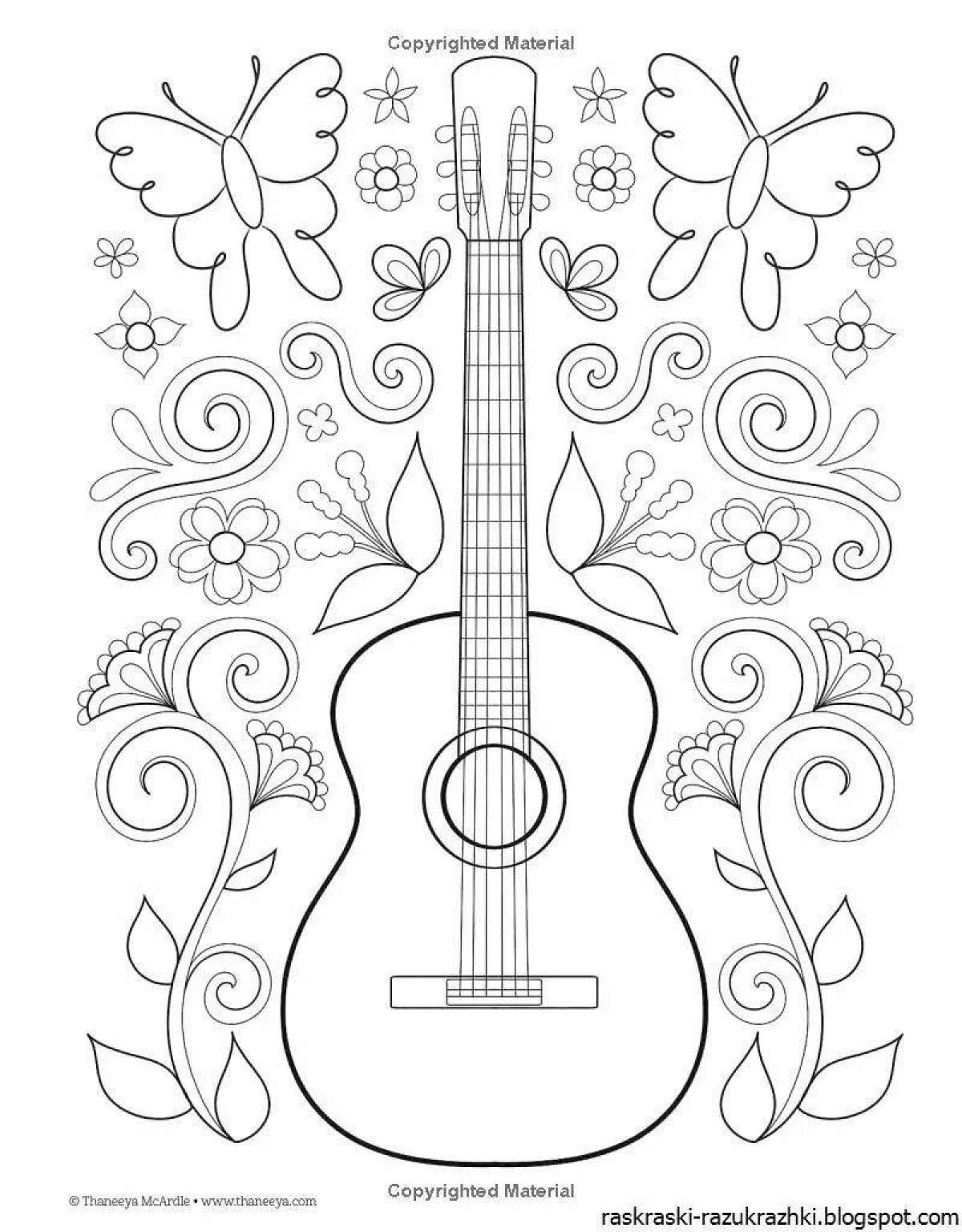 Funny drawing of a guitar